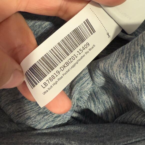 Quince Ultra Soft High Rise Pocket Legging, Heather Sky Blue, S - Picture 6 of 6